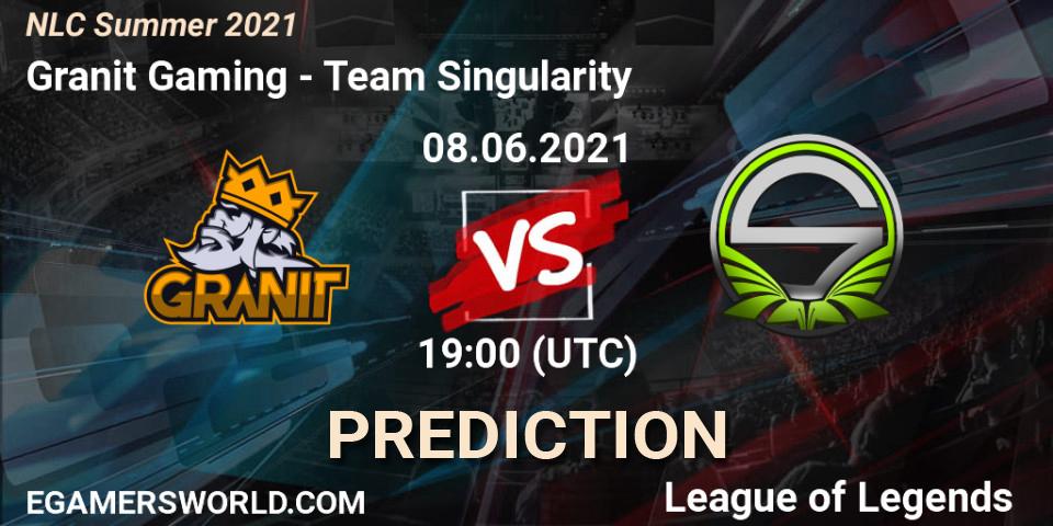 Prognose für das Spiel Granit Gaming VS Team Singularity. 08.06.2021 at 19:00. LoL - NLC Summer 2021