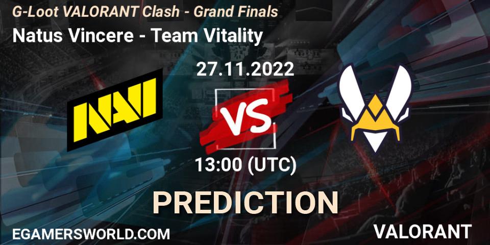 Prognose für das Spiel Natus Vincere VS Team Vitality. 27.11.22. VALORANT - G-Loot VALORANT Clash - Grand Finals