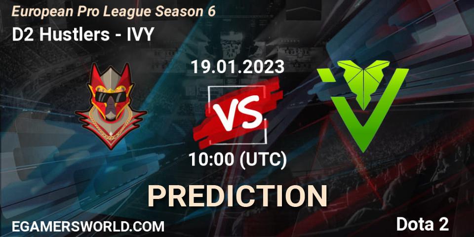 Prognose für das Spiel D2 Hustlers VS IVY. 19.01.23. Dota 2 - European Pro League Season 6