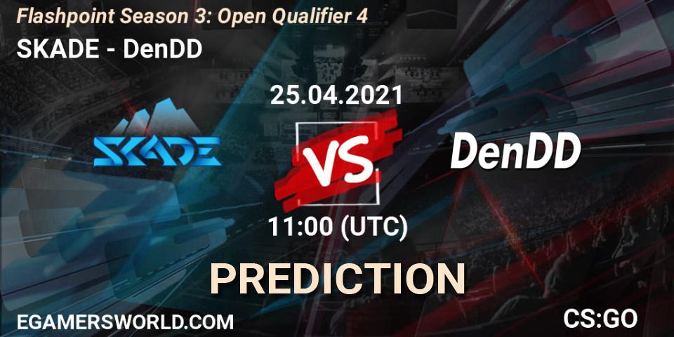 Prognose für das Spiel SKADE VS DenDD. 25.04.2021 at 11:10. Counter-Strike (CS2) - Flashpoint Season 3: Open Qualifier 4
