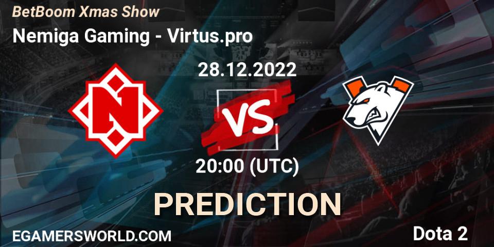 Prognose für das Spiel Nemiga Gaming VS Virtus.pro. 28.12.22. Dota 2 - BetBoom Xmas Show
