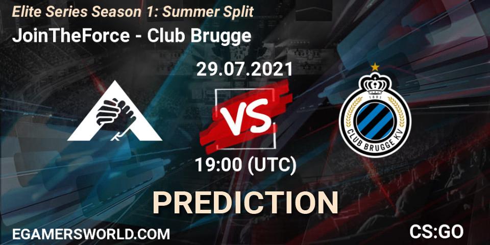 Prognose für das Spiel JoinTheForce VS Club Brugge. 29.07.2021 at 19:00. Counter-Strike (CS2) - Elite Series Season 1: Summer Split