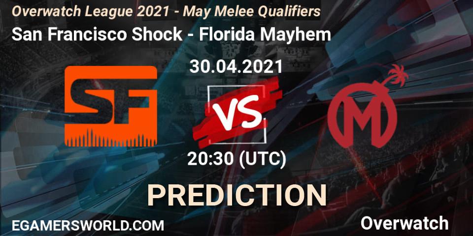 Prognose für das Spiel San Francisco Shock VS Florida Mayhem. 30.04.2021 at 21:00. Overwatch - Overwatch League 2021 - May Melee Qualifiers