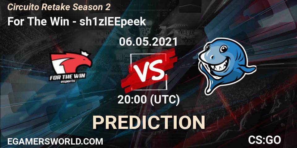 Prognose für das Spiel For The Win VS sh1zlEEpeek. 06.05.2021 at 20:00. Counter-Strike (CS2) - Circuito Retake Season 2