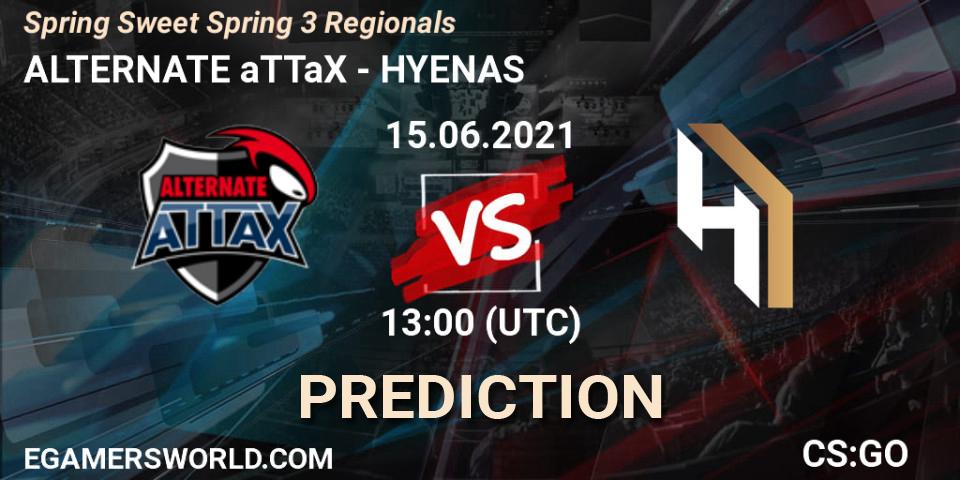 Prognose für das Spiel ALTERNATE aTTaX VS HYENAS. 15.06.2021 at 13:00. Counter-Strike (CS2) - Spring Sweet Spring 3 Regionals