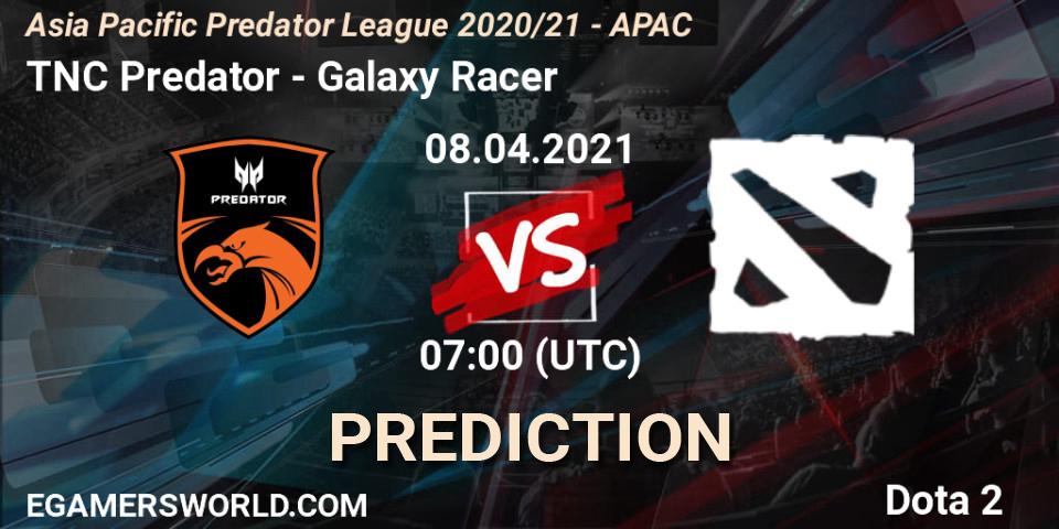Prognose für das Spiel TNC Predator VS Galaxy Racer. 08.04.2021 at 07:10. Dota 2 - Asia Pacific Predator League 2020/21 - APAC