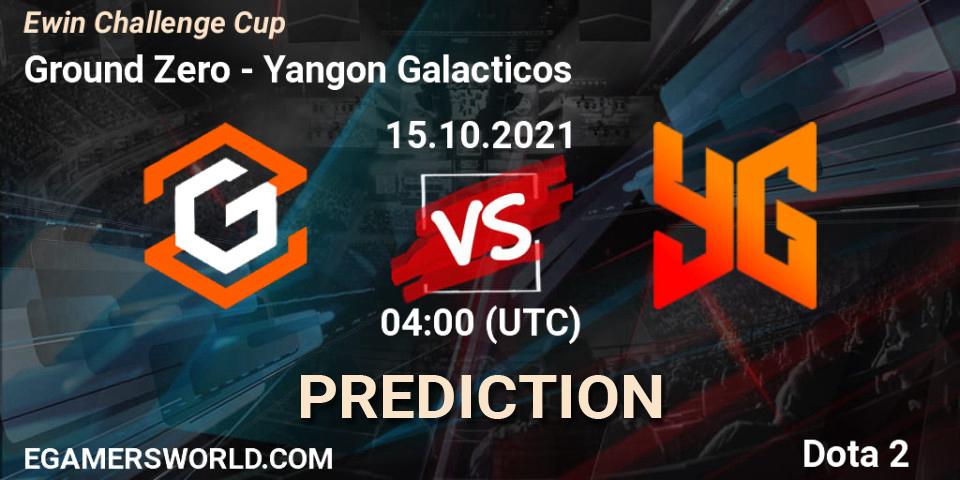 Prognose für das Spiel Ground Zero VS Yangon Galacticos. 16.10.21. Dota 2 - Ewin Challenge Cup