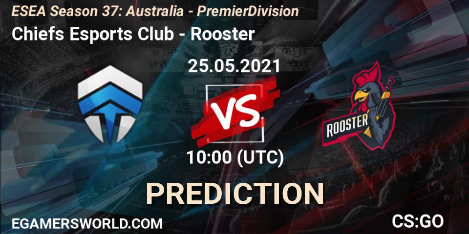 Prognose für das Spiel Chiefs Esports Club VS Rooster. 25.05.21. CS2 (CS:GO) - ESEA Season 37: Australia - Premier Division