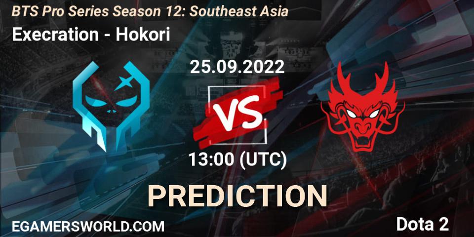 Prognose für das Spiel Execration VS Hokori. 28.09.2022 at 07:00. Dota 2 - BTS Pro Series Season 12: Southeast Asia