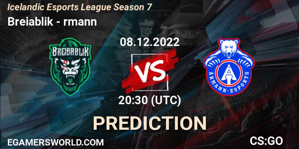 Prognose für das Spiel Breiðablik VS Ármann. 08.12.22. CS2 (CS:GO) - Icelandic Esports League Season 7