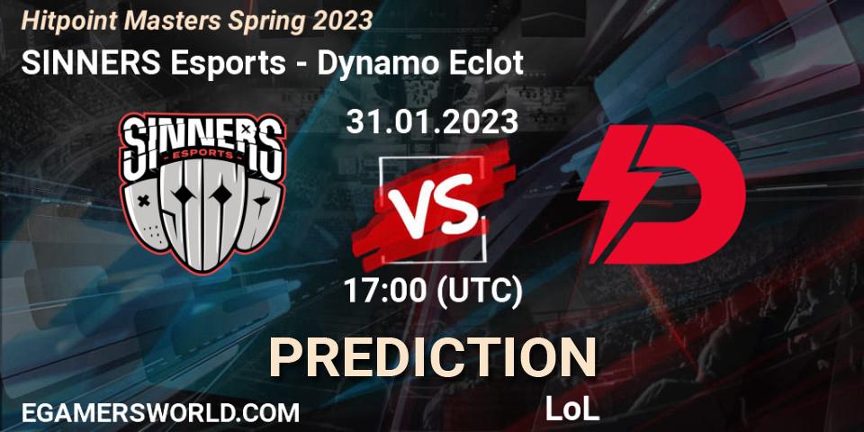 Prognose für das Spiel SINNERS Esports VS Dynamo Eclot. 31.01.23. LoL - Hitpoint Masters Spring 2023