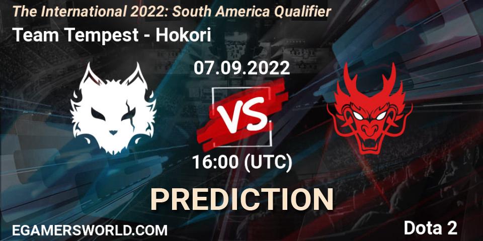 Prognose für das Spiel Team Tempest VS Hokori. 07.09.22. Dota 2 - The International 2022: South America Qualifier