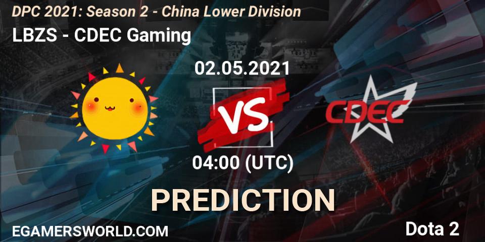 Prognose für das Spiel LBZS VS CDEC Gaming. 02.05.21. Dota 2 - DPC 2021: Season 2 - China Lower Division