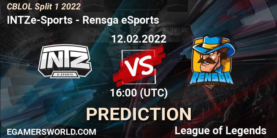 Prognose für das Spiel INTZ e-Sports VS Rensga eSports. 12.02.2022 at 16:00. LoL - CBLOL Split 1 2022