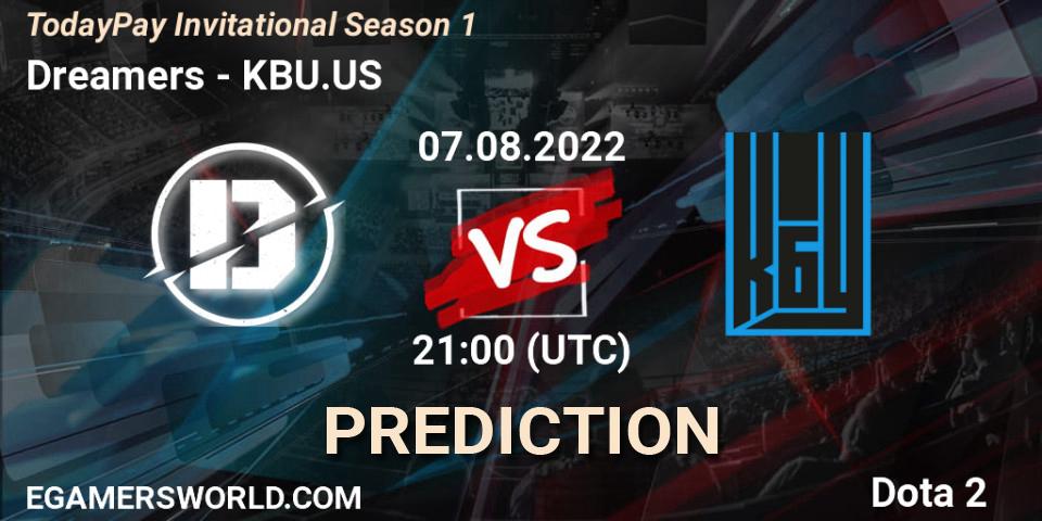 Prognose für das Spiel Dreamers VS KBU.US. 07.08.2022 at 21:08. Dota 2 - TodayPay Invitational Season 1