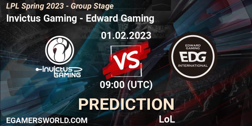 Prognose für das Spiel Invictus Gaming VS Edward Gaming. 01.02.23. LoL - LPL Spring 2023 - Group Stage