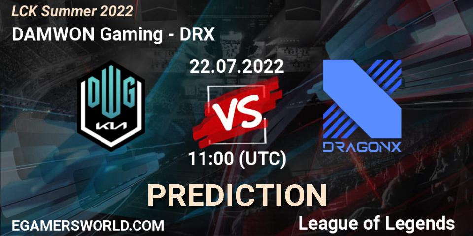 Prognose für das Spiel DAMWON Gaming VS DRX. 22.07.2022 at 11:00. LoL - LCK Summer 2022