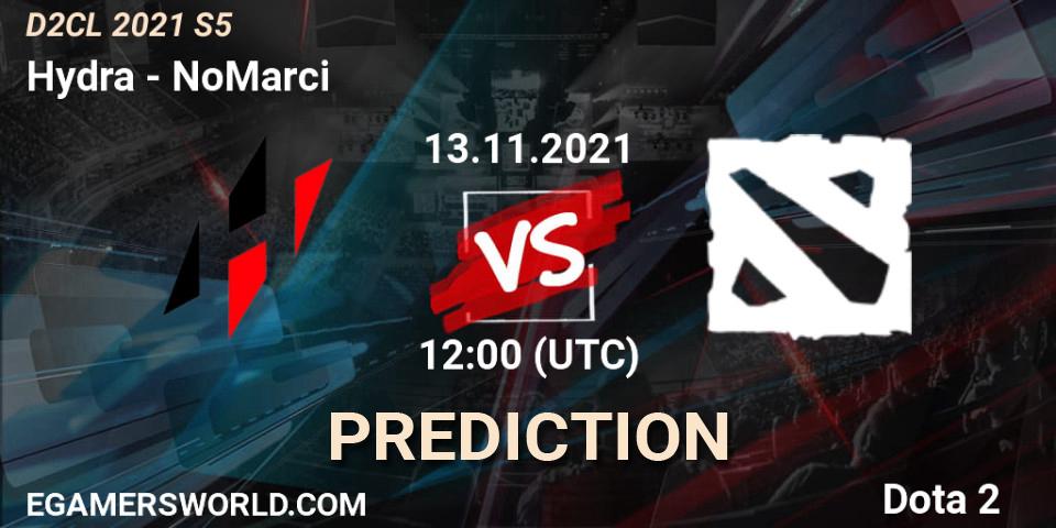 Prognose für das Spiel Hydra VS NoMarci. 13.11.2021 at 12:01. Dota 2 - Dota 2 Champions League 2021 Season 5