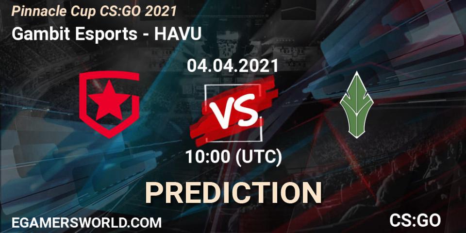 Prognose für das Spiel Gambit Esports VS HAVU. 04.04.21. CS2 (CS:GO) - Pinnacle Cup #1