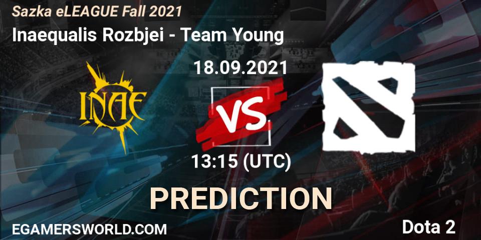 Prognose für das Spiel Inaequalis Rozbíječi VS Team Young. 18.09.2021 at 13:30. Dota 2 - Sazka eLEAGUE Fall 2021