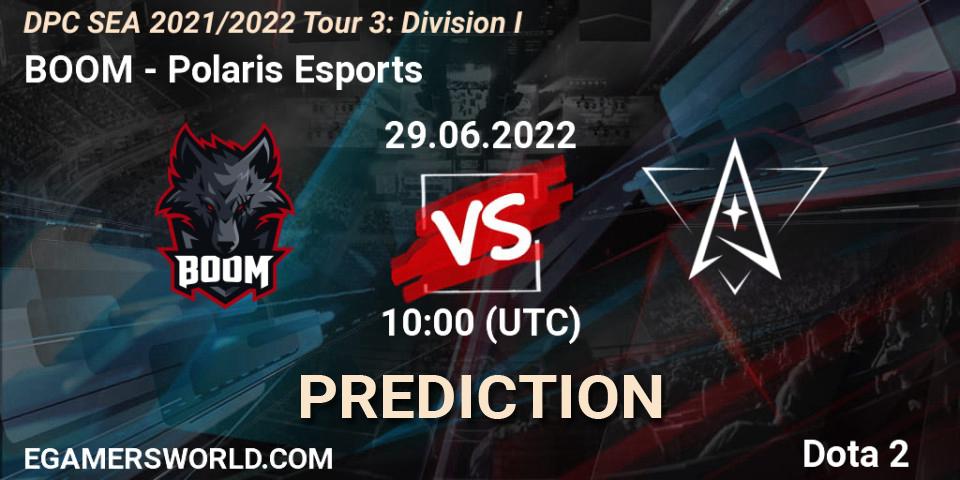 Prognose für das Spiel BOOM VS Polaris Esports. 29.06.2022 at 10:01. Dota 2 - DPC SEA 2021/2022 Tour 3: Division I