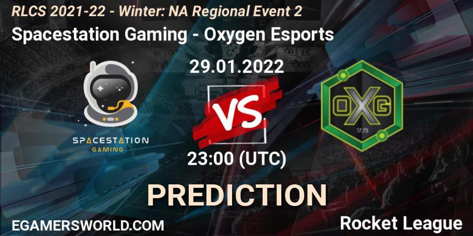 Prognose für das Spiel Spacestation Gaming VS Oxygen Esports. 29.01.2022 at 23:00. Rocket League - RLCS 2021-22 - Winter: NA Regional Event 2