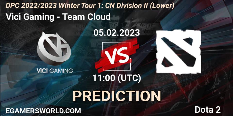 Prognose für das Spiel Vici Gaming VS Team Cloud. 05.02.23. Dota 2 - DPC 2022/2023 Winter Tour 1: CN Division II (Lower)