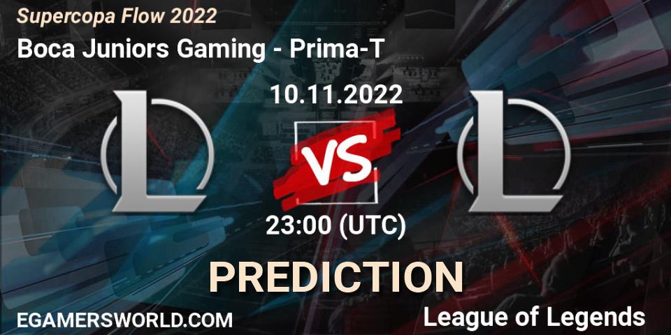 Prognose für das Spiel Boca Juniors Gaming VS Prima-T. 10.11.2022 at 23:30. LoL - Supercopa Flow 2022