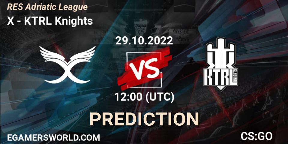 Prognose für das Spiel X VS KTRL Knights. 29.10.2022 at 12:00. Counter-Strike (CS2) - RES Adriatic League