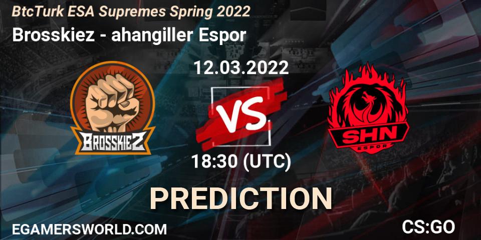 Prognose für das Spiel Brosskiez VS Şahangiller Espor. 12.03.2022 at 18:00. Counter-Strike (CS2) - BtcTurk ESA Supremes Spring 2022