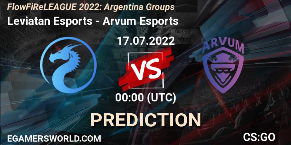 Prognose für das Spiel Leviatan Esports VS Arvum Esports. 16.07.2022 at 23:20. Counter-Strike (CS2) - FlowFiReLEAGUE 2022: Argentina Groups