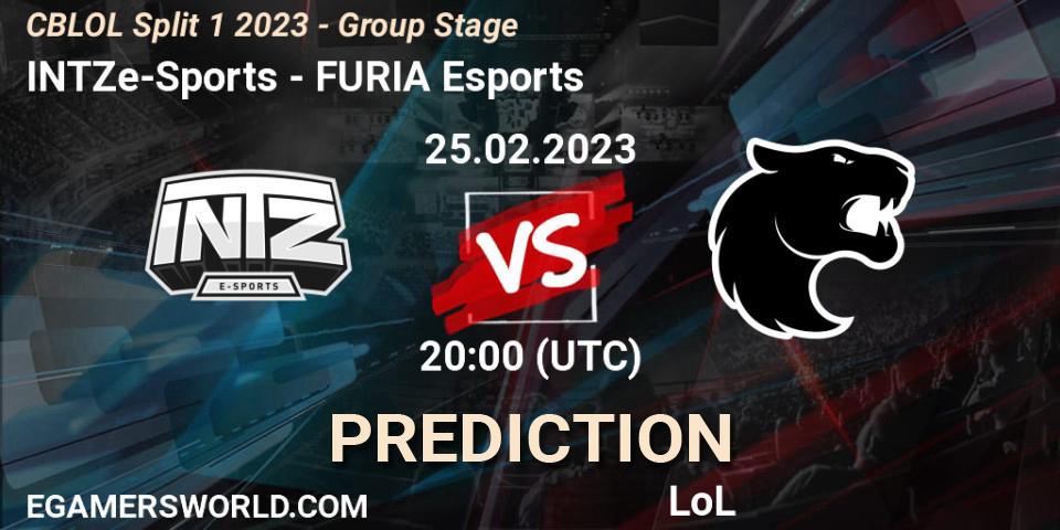 Prognose für das Spiel INTZ e-Sports VS FURIA Esports. 25.02.23. LoL - CBLOL Split 1 2023 - Group Stage