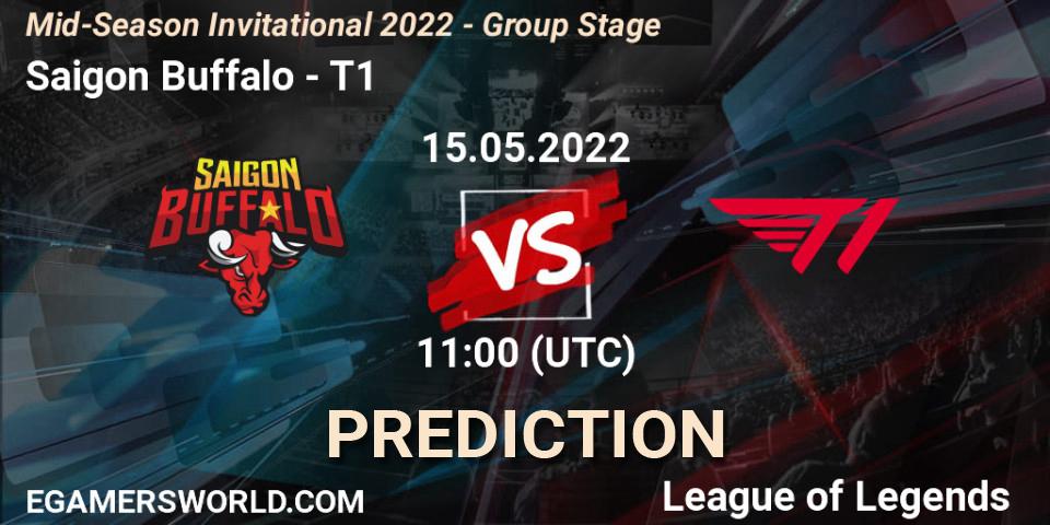 Prognose für das Spiel Saigon Buffalo VS T1. 15.05.2022 at 11:00. LoL - Mid-Season Invitational 2022 - Group Stage