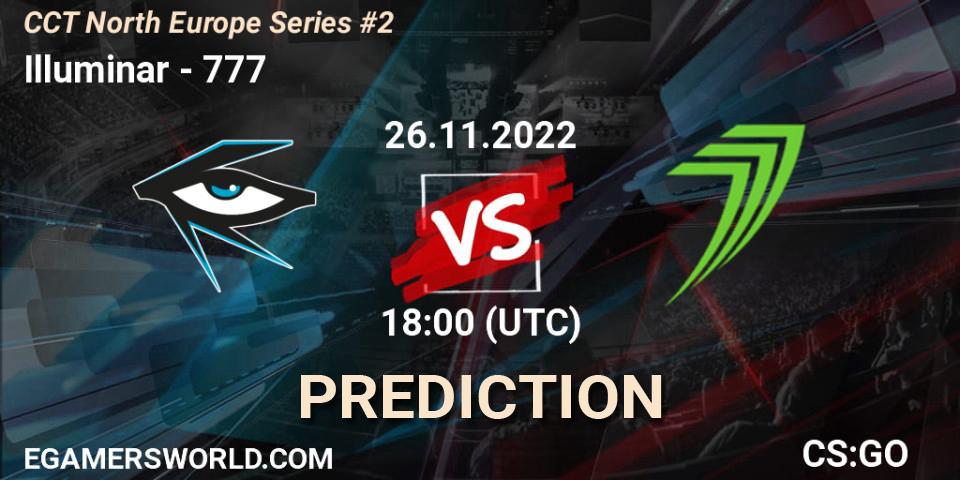 Prognose für das Spiel Illuminar VS 777. 26.11.22. CS2 (CS:GO) - CCT North Europe Series #2