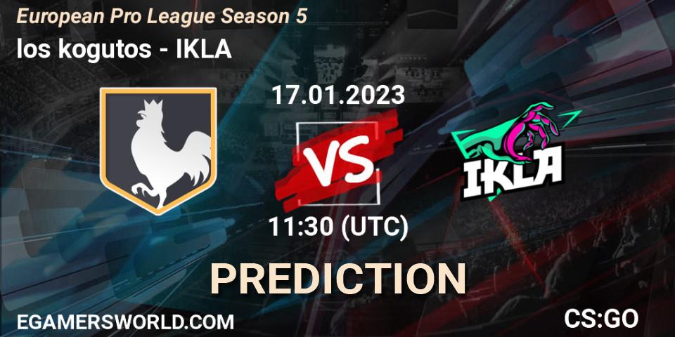 Prognose für das Spiel los kogutos VS IKLA. 17.01.23. CS2 (CS:GO) - European Pro League Season 5
