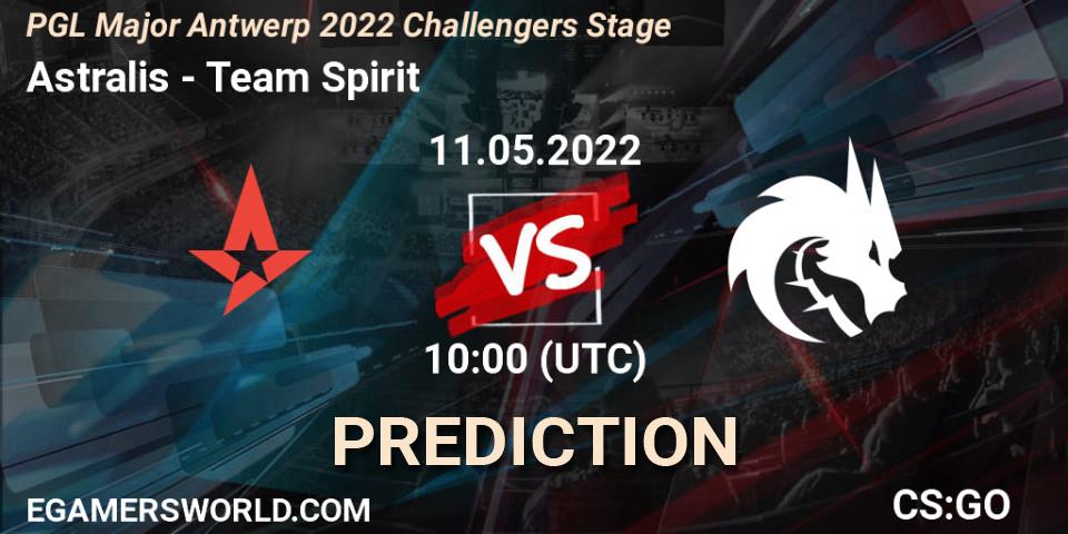 Prognose für das Spiel Astralis VS Team Spirit. 11.05.22. CS2 (CS:GO) - PGL Major Antwerp 2022 Challengers Stage