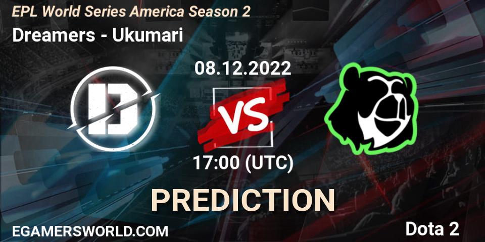 Prognose für das Spiel Dreamers VS Ukumari. 08.12.22. Dota 2 - EPL World Series America Season 2
