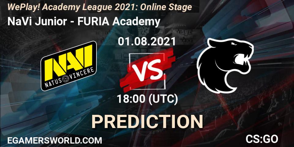 Prognose für das Spiel NaVi Junior VS FURIA Academy. 01.08.2021 at 17:45. Counter-Strike (CS2) - WePlay Academy League Season 1: Online Stage
