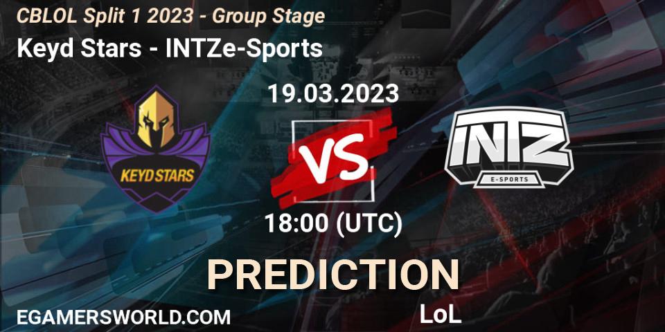 Prognose für das Spiel Keyd Stars VS INTZ e-Sports. 19.03.2023 at 18:00. LoL - CBLOL Split 1 2023 - Group Stage