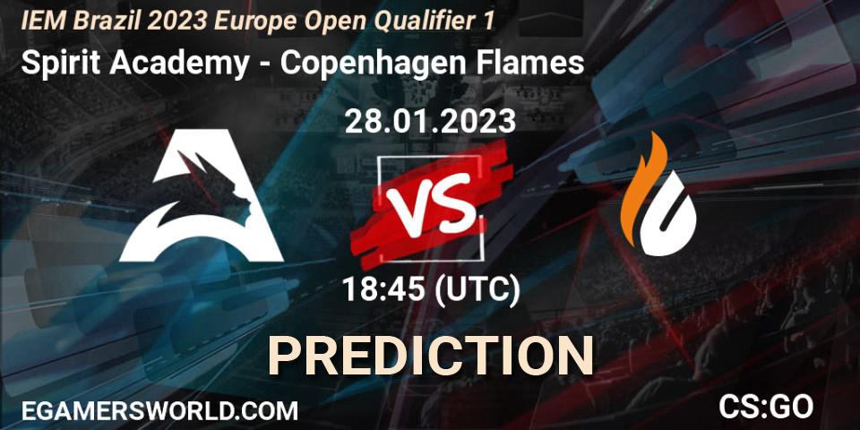 Prognose für das Spiel Spirit Academy VS Copenhagen Flames. 28.01.23. CS2 (CS:GO) - IEM Brazil Rio 2023 Europe Open Qualifier 1