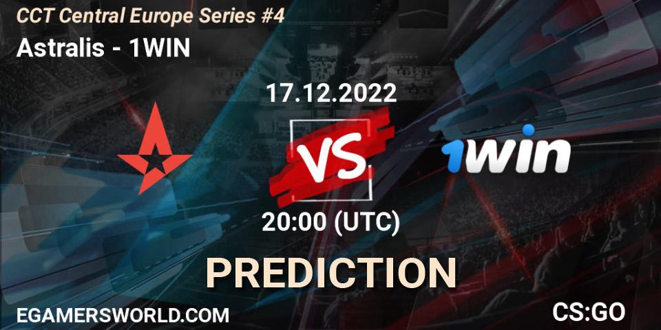 Prognose für das Spiel Astralis VS 1WIN. 17.12.2022 at 21:00. Counter-Strike (CS2) - CCT Central Europe Series #4