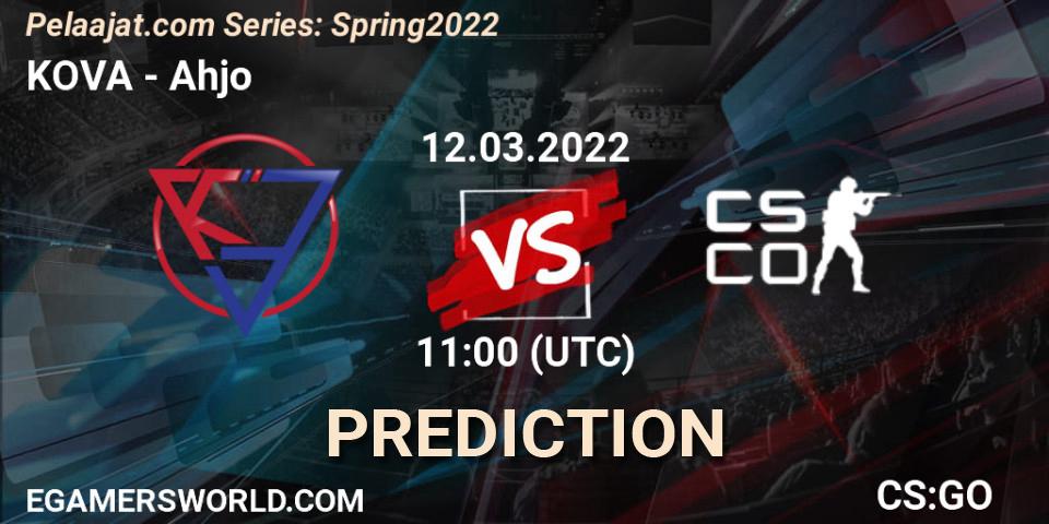 Prognose für das Spiel KOVA VS AHJO Esports. 12.03.2022 at 11:00. Counter-Strike (CS2) - Pelaajat.com Series: Spring 2022