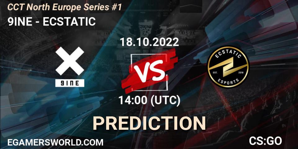 Prognose für das Spiel 9INE VS ECSTATIC. 18.10.22. CS2 (CS:GO) - CCT North Europe Series #1