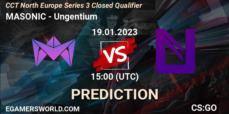 Prognose für das Spiel MASONIC VS Ungentium. 19.01.23. CS2 (CS:GO) - CCT North Europe Series 3 Closed Qualifier