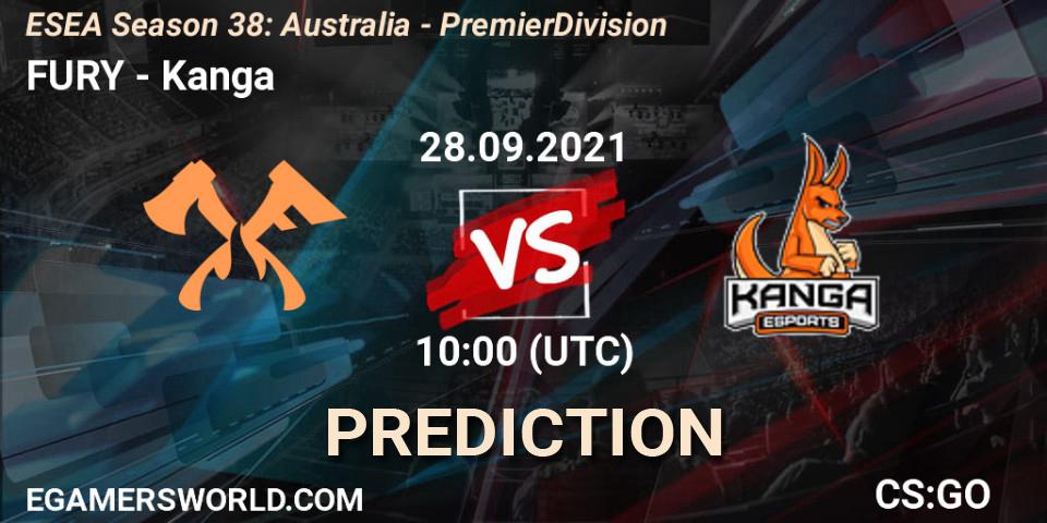 Prognose für das Spiel FURY VS Kanga. 28.09.21. CS2 (CS:GO) - ESEA Season 38: Australia - Premier Division