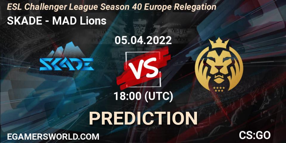 Prognose für das Spiel SKADE VS MAD Lions. 05.04.22. CS2 (CS:GO) - ESL Challenger League Season 40 Europe Relegation