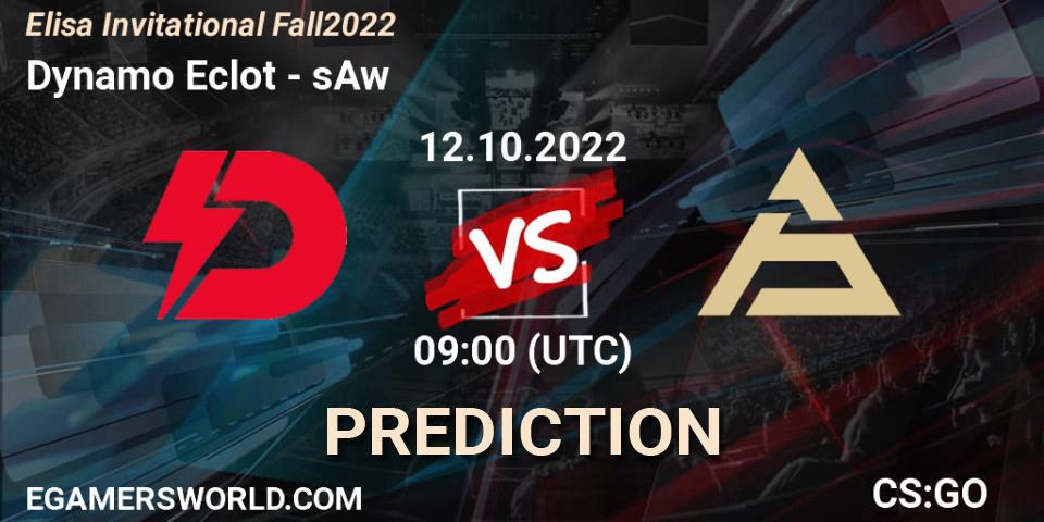 Prognose für das Spiel Dynamo Eclot VS sAw. 12.10.2022 at 09:00. Counter-Strike (CS2) - Elisa Invitational Fall 2022