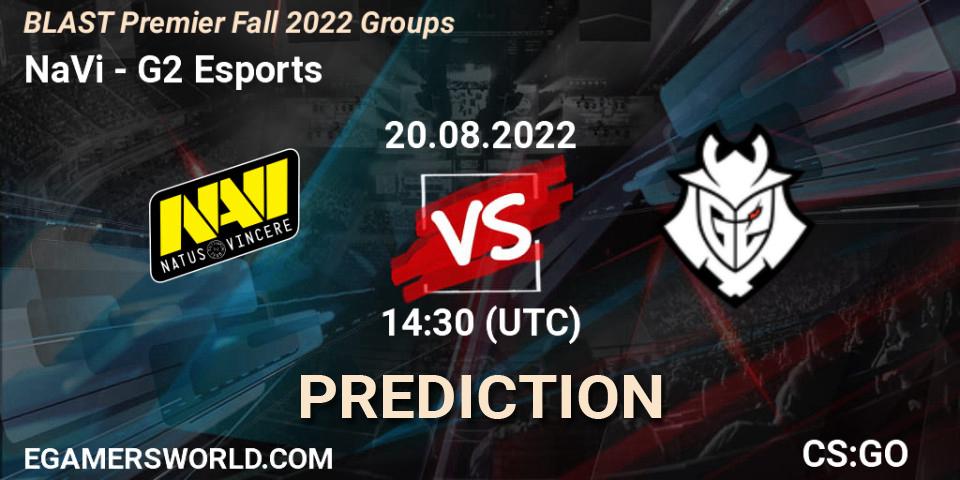 Prognose für das Spiel NaVi VS G2 Esports. 20.08.2022 at 15:00. Counter-Strike (CS2) - BLAST Premier Fall 2022 Groups