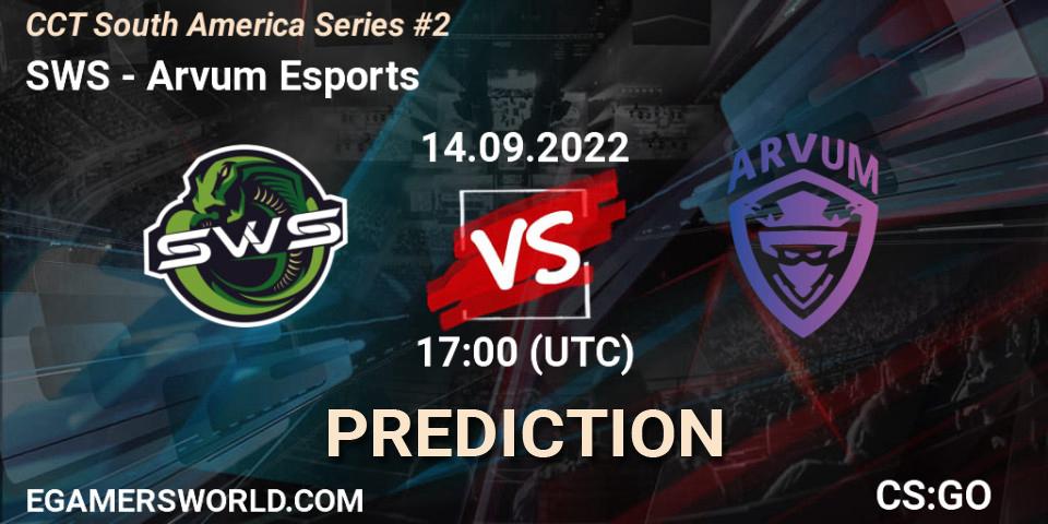 Prognose für das Spiel SWS VS Arvum Esports. 14.09.2022 at 17:00. Counter-Strike (CS2) - CCT South America Series #2