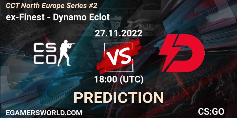 Prognose für das Spiel ex-Finest VS Dynamo Eclot. 27.11.22. CS2 (CS:GO) - CCT North Europe Series #2